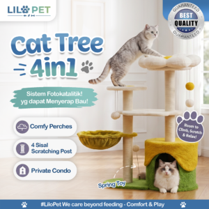 LILOPET Cat Tree Daisy Playground Tower