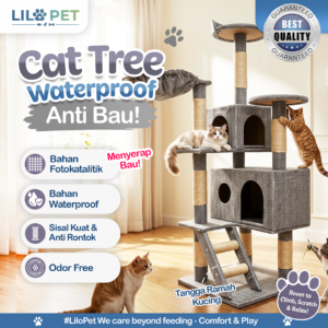 LILOPET Cat Tree Anti Bakteri Jamur Garukan Mainan Apartemen - LH08