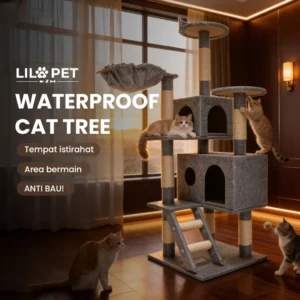 LILOPET Cat Tree Anti Bakteri Jamur Garukan Mainan Apartemen - LH08