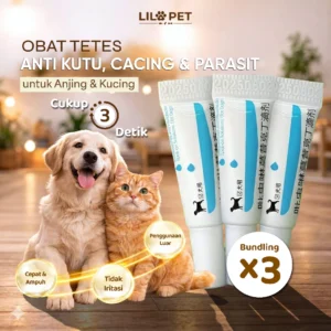 LILOPET - Paket isi 3 Obat Kutu Kucing Anjing Tetes