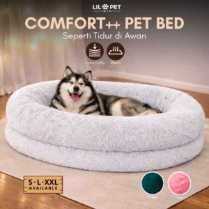 LILOPET Kasur Tencel JUMBO Pet Bed + Neck Support - M26